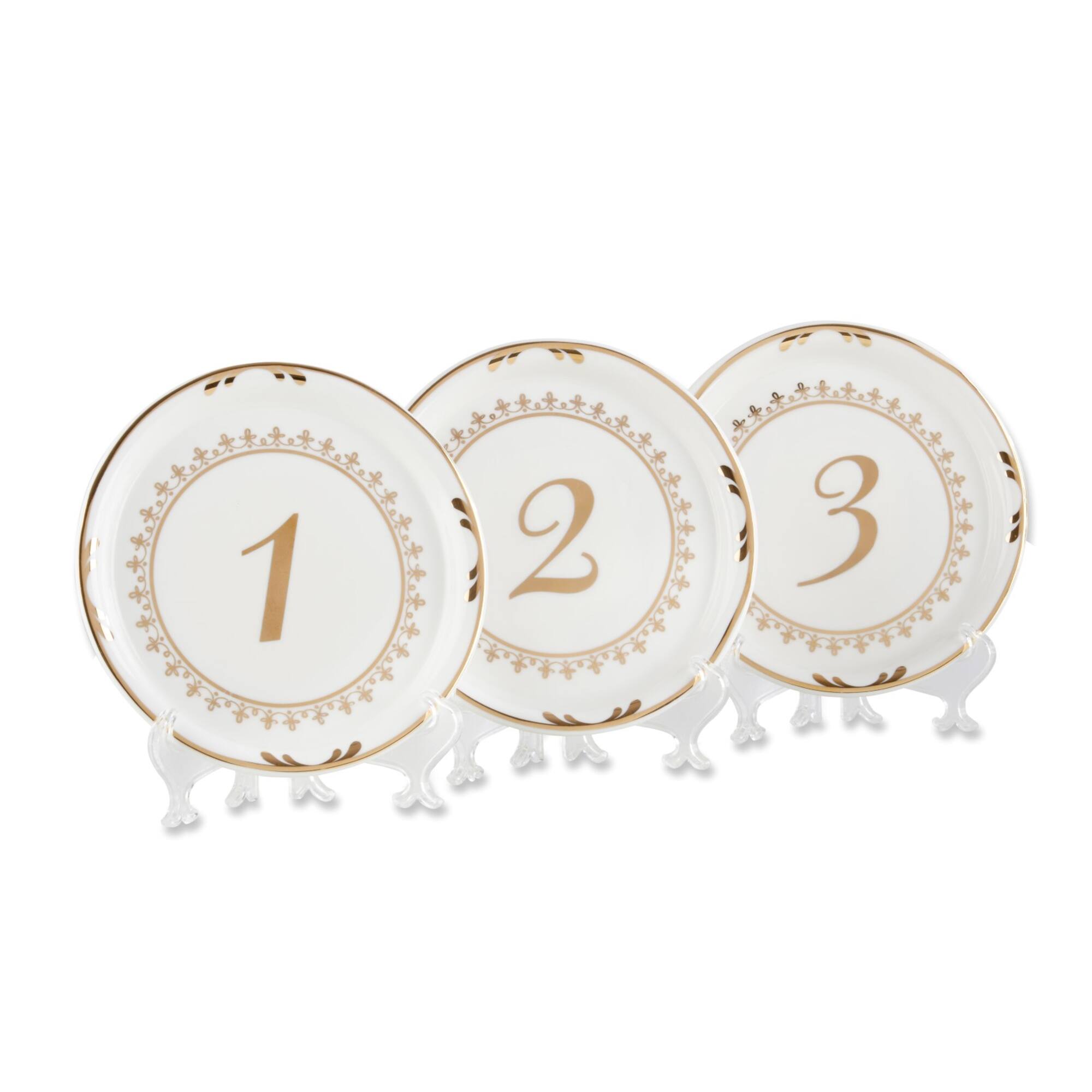 Kate Aspen® Tea Time Vintage Plate Table Numbers (1 to 6)